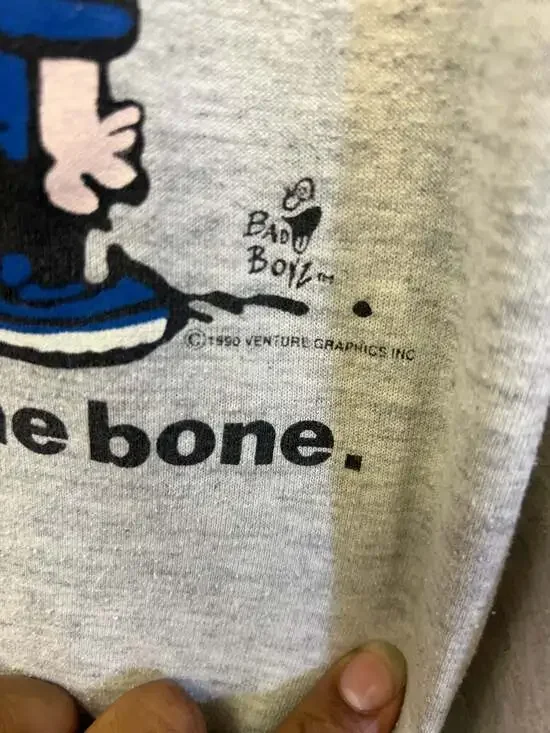 Vintage 1990 Bad Boyz Calvin Bad to the Bone T-Shirt L - Picture 2 of 6
